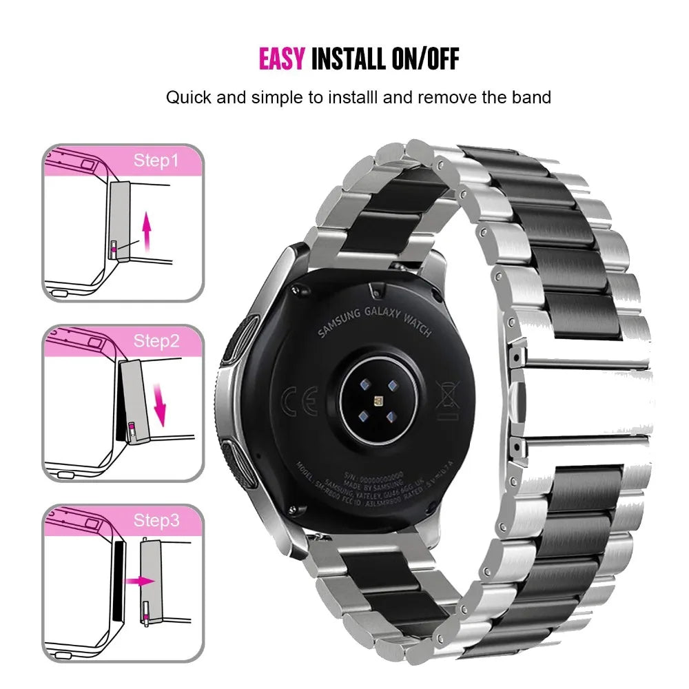 Stainless Strap for Samsung Galaxy Watch 3/4/5/6 Wristband Metal Bracelet for Huawei Watch GT2 Pro GT 2 46mm Smart Band Bracelet