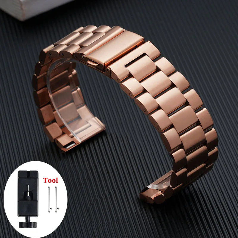 Stainless Steel watchband For Samsung Galaxy Watch3/4/5pro 45mm 40mm 44mm 46mm Bracelet For Amazfit Pace Stratos 3 2 2S GTR 47MM