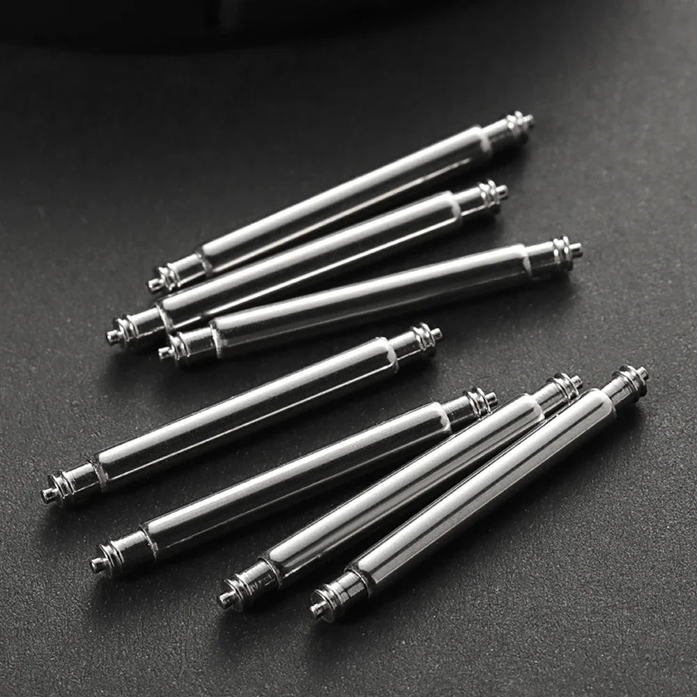 20pcs 1.5/1.8/2.0/2.5mm Diameter Watch Band Pins 16/18/20/22/24mm Spring Pin Watch Repair Tool Metal Steel Spring Bars Link Pins