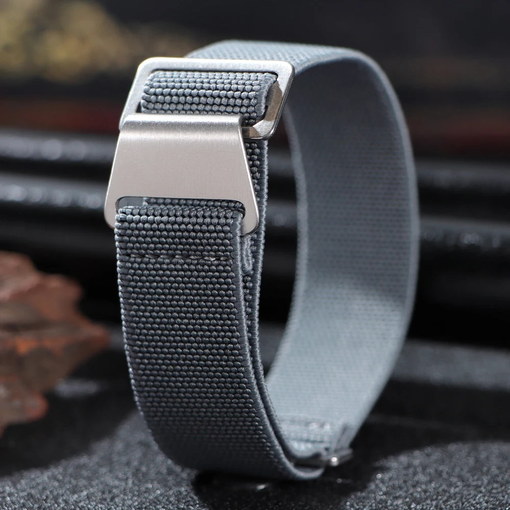 18/20/22mm Nylon Watchband for Seiko Army Military Woven Elastic Strap for French Troops Parachute Bag Universal Men Sport Band