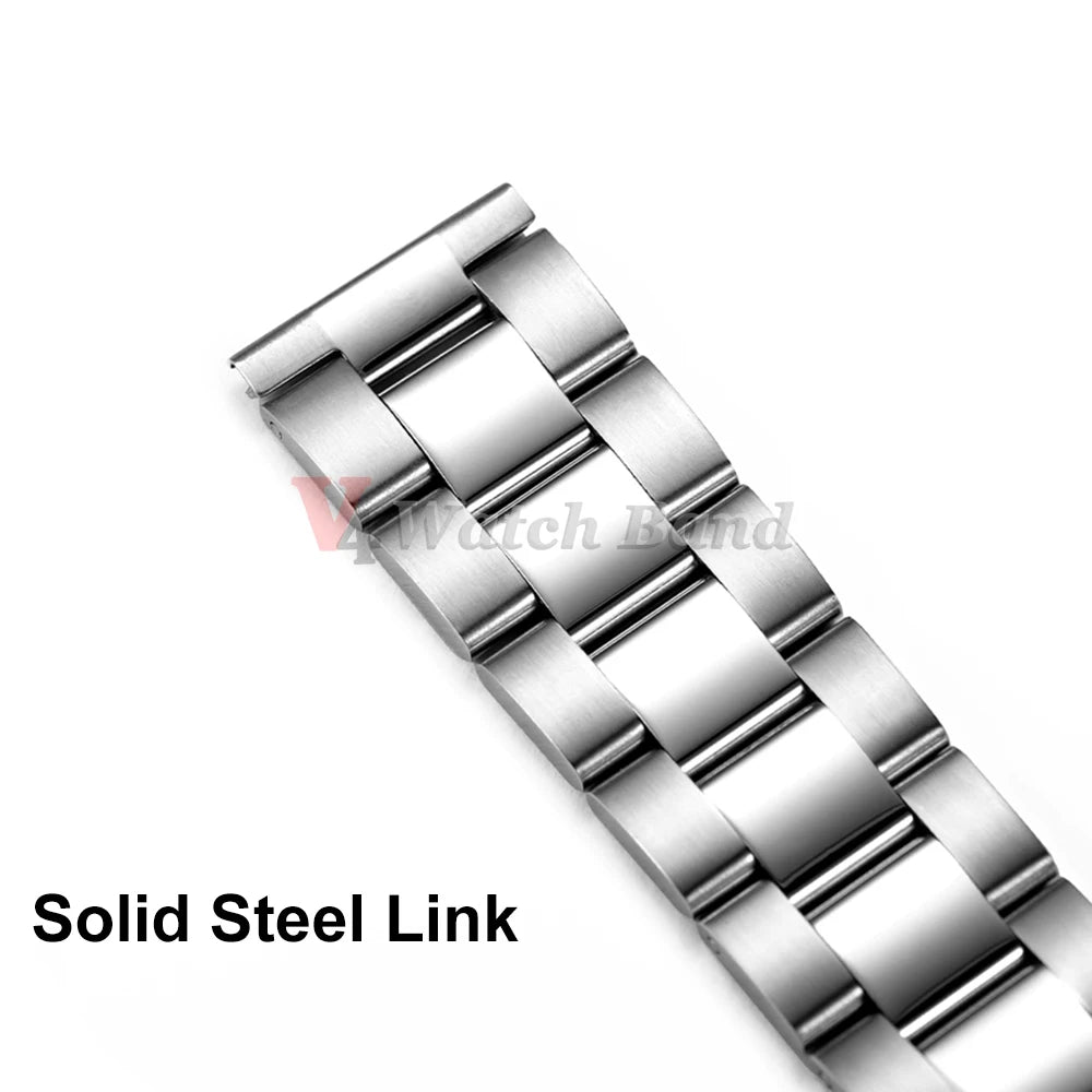 Universal Watchband for Rolex Diving Metal Belt Bracelet for Omega 20mm 22mm 24mm 26mm 28mm Solid Stainless Steel Strap ForSeiko