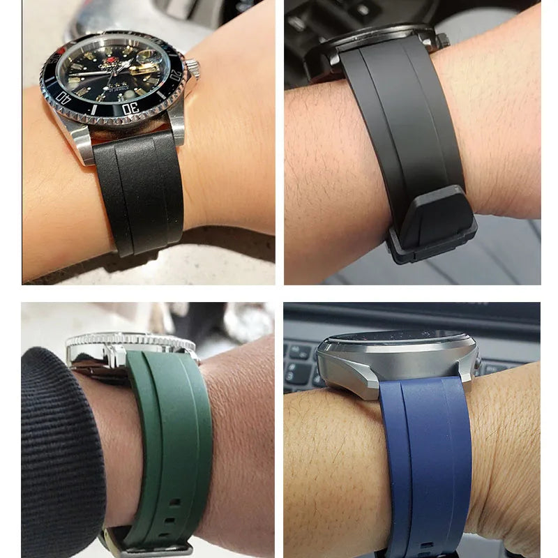 Quick Release Rubber Watch Strap for Omega Replace Bracelet for Tissot for Citizen for Seiko20mm 22mm 24mm Premium Silicone Band