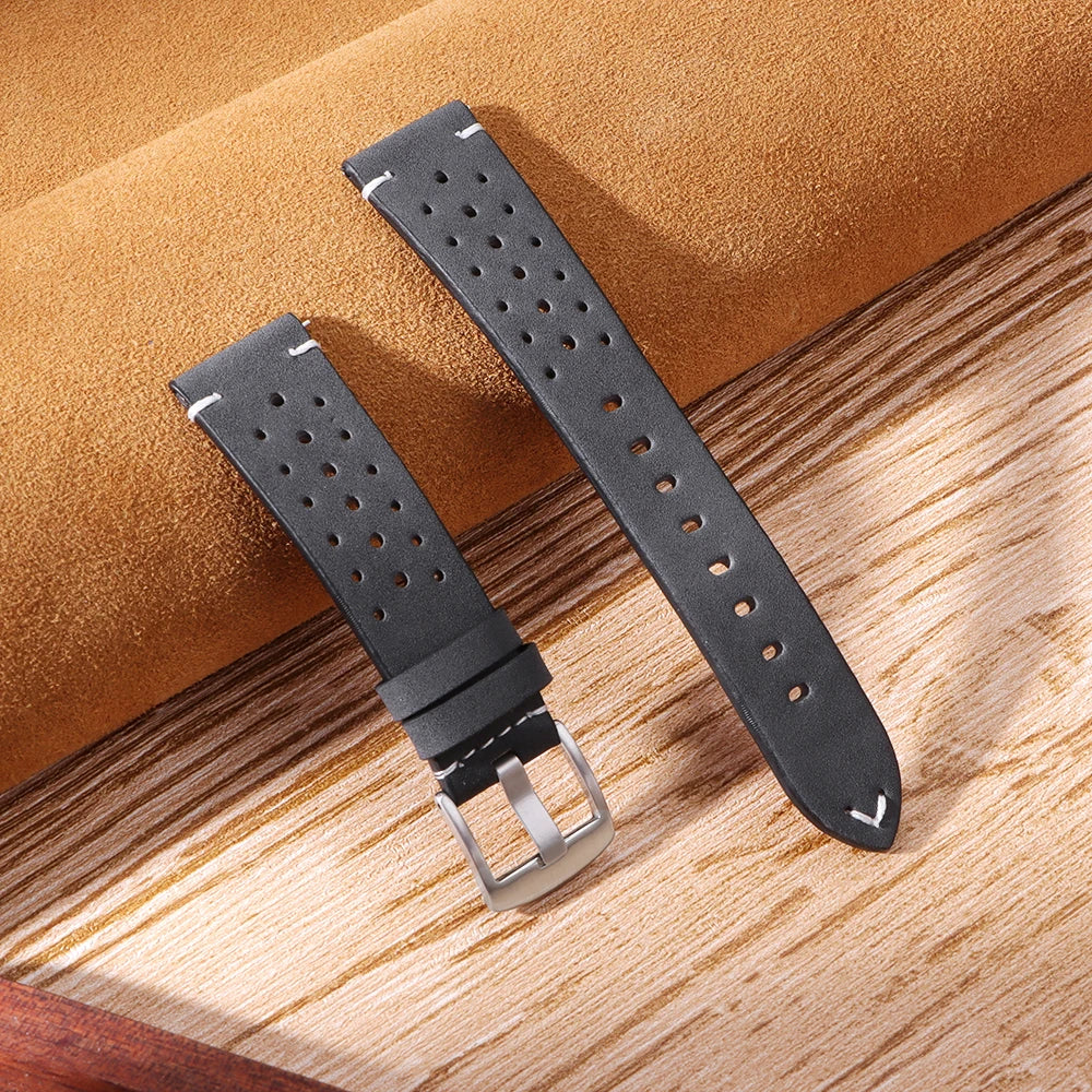 20mm 22mm Leather Strap for Samsung Galaxy Watch 7/6/5/4 40 44mm Band Vintage Bracelet for Redmi Watch 5 Lite/Active Correa Belt