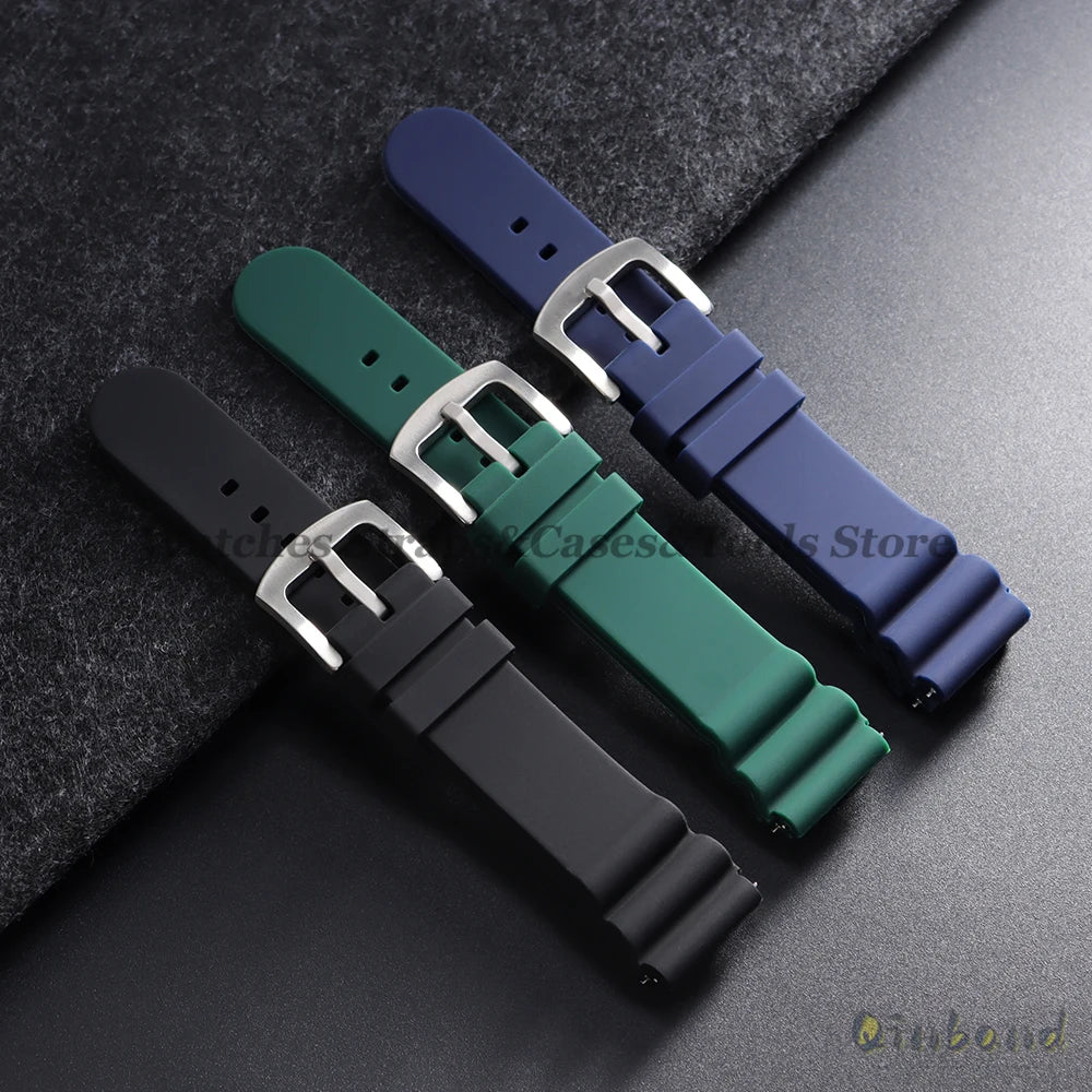 20mm 22mm Soft Rubber Watch Strap for SEIKO 5 SKX007 SKX009 Diving Watch Men Women Sport Silicone Waterproof Replace Bracelets