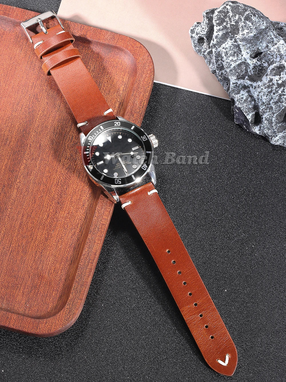 18mm 20mm 22mm Bracelet Quick Release Oil Wax Stitching Cowhide Strap for Omega for Seiko Vintage Leather Watch Band