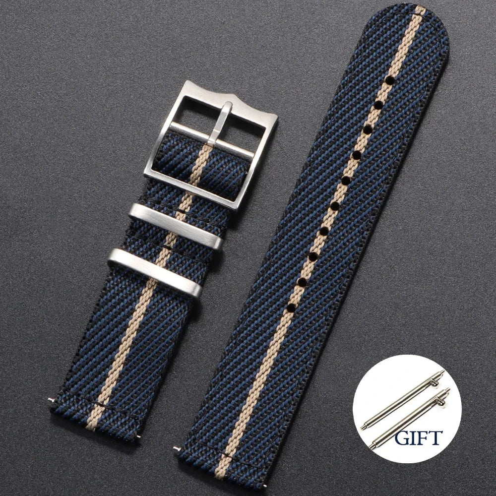 20 22mm Nylon Strap for Tudor for Omega Watch Band Woven Canvas Fabric Band for Seiko Men Military Sport Quick Release Bracelet