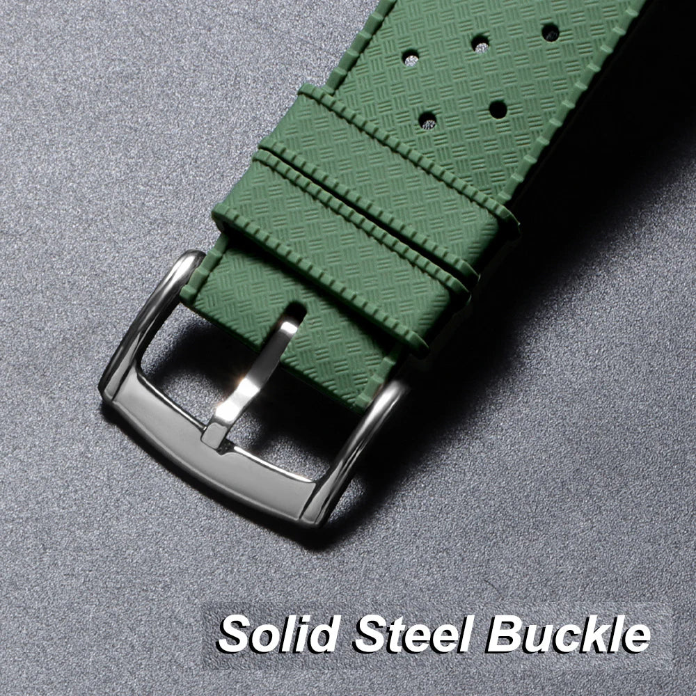 20mm 22mm Tropic Silicone Watch Strap for Seiko for Fossil Wrist Band for Oris Quick Release Rubber Bracelet Replacement