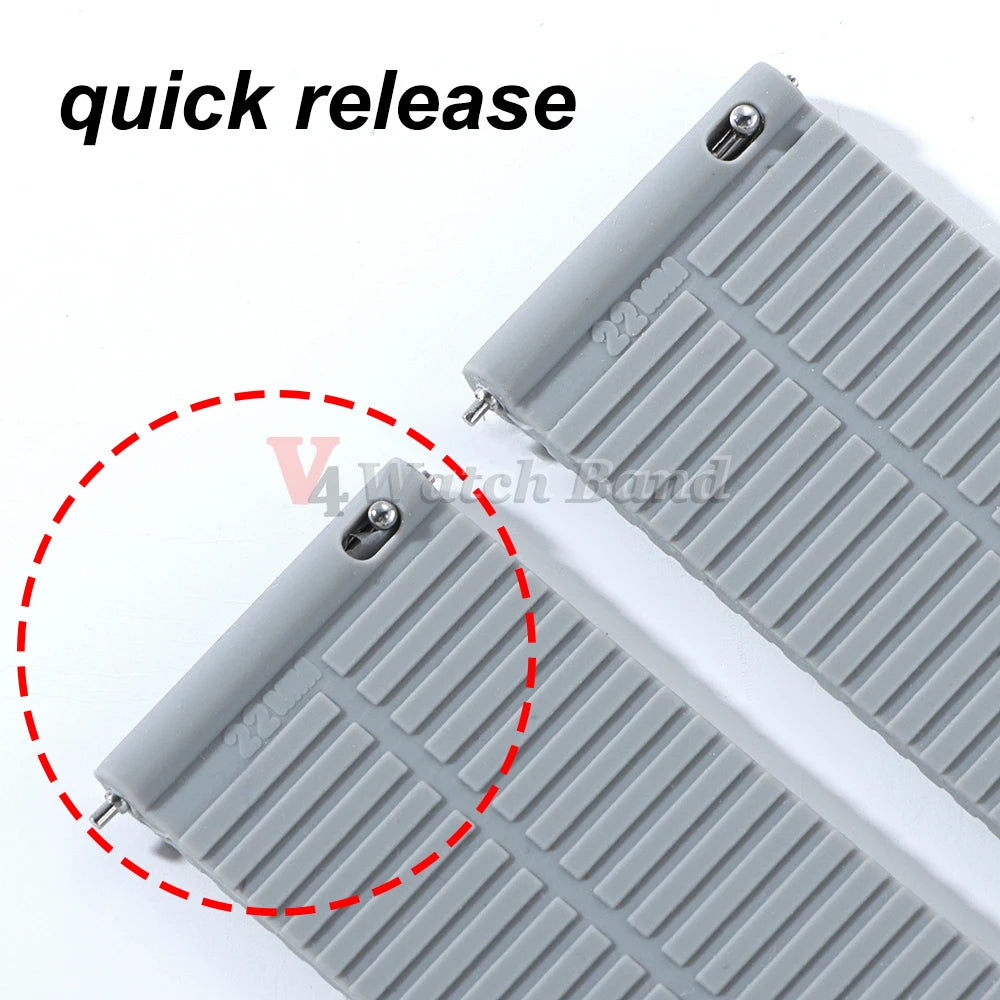 18mm 20mm 22mm 24mm Quick Release Silicone Strap for Samsung Galaxy Watch 3 4 5  for Huawei GT2/GT3 Smart Watch Bracelet