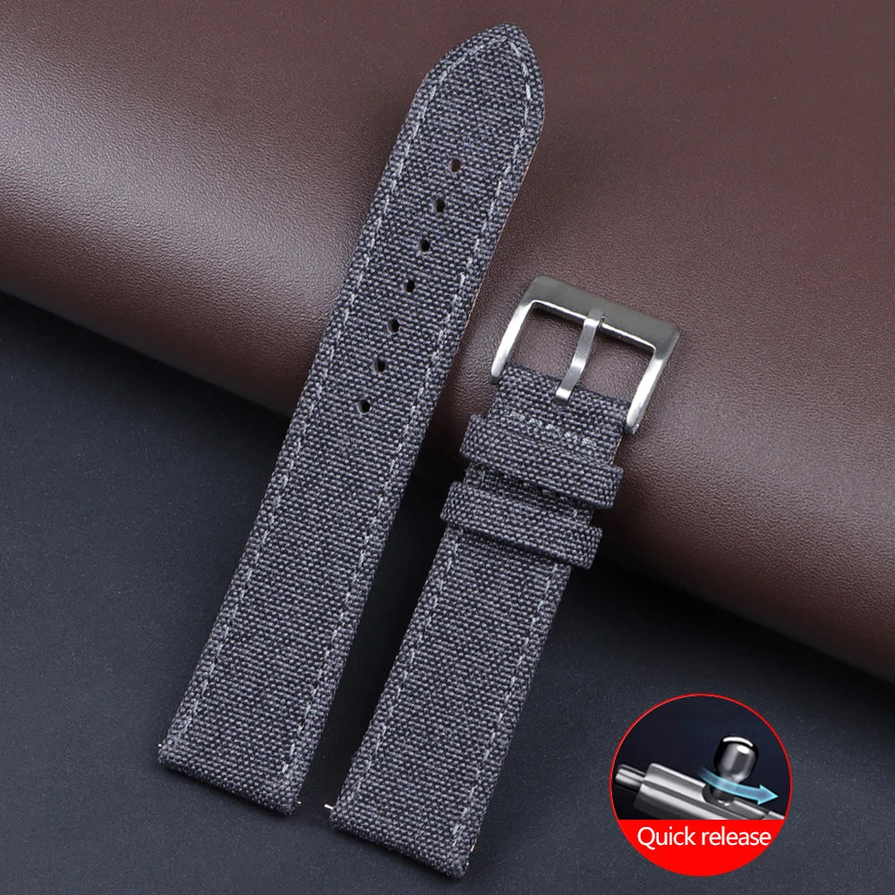 Fashion Nylon Watch Band for Omega Strap for Seiko Sport Vintage 20mm 22mm Watchband Army Sport Bracelet for Smartwatch