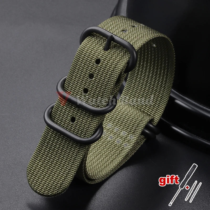 High Quality Durable Nylon Watch Band for Omega Strap for Seiko Military Casual Bands Replace Army Sport Bracelet 20mm 22mm 18mm