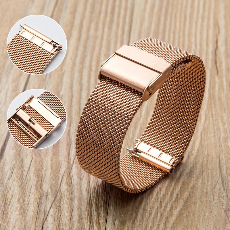 0.6MM Mesh Watch Strap for Seiko for DW Watch Steel Milanese Strap 12 13 14 15 16 17 18 19 20 21 22 24mm Men Women Watch Band