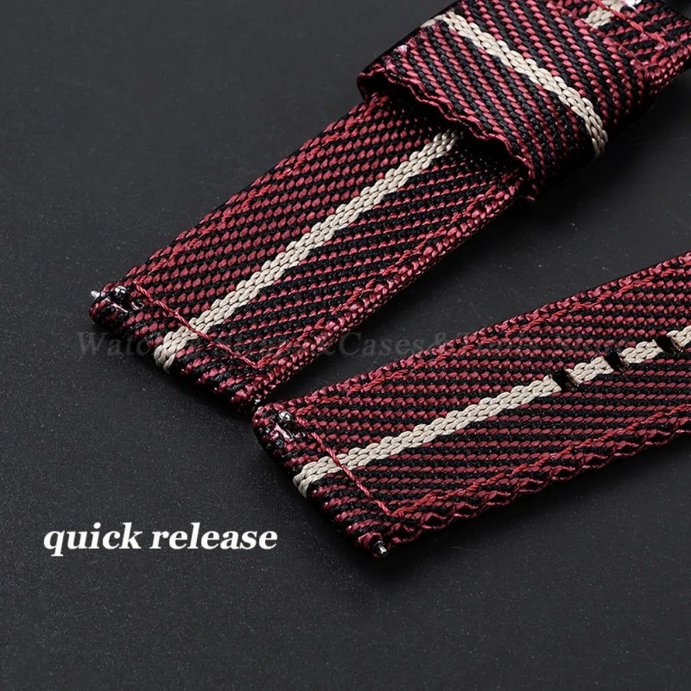 20mm 22mm Nylon Watch Strap Thicken Watchband Fabric for Military Wristband for Tudor for Seiko Canvas Replacement Watch Straps