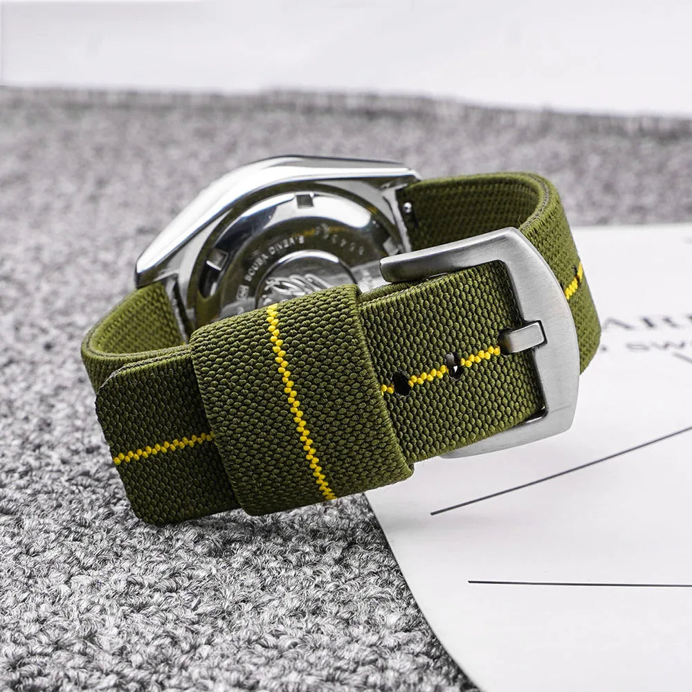 Elastic Strap for Seiko SKX007 Nylon Watch Band for Rolex for Tudor Military 18/20/22/24mm Wristband Military Quick Release Belt