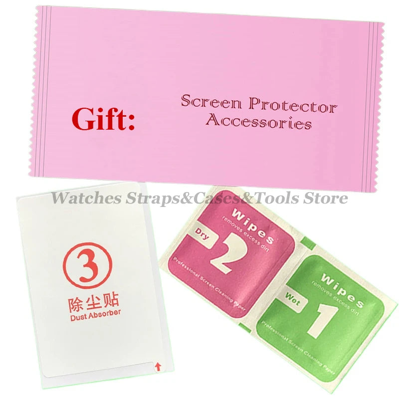 26-43mm Tempered Glass Smart Watch Screen Protector Protective Film Universal 28mm 30mm 32mm 38mm 40mm 41mm 42mm Diameter 2/5pcs