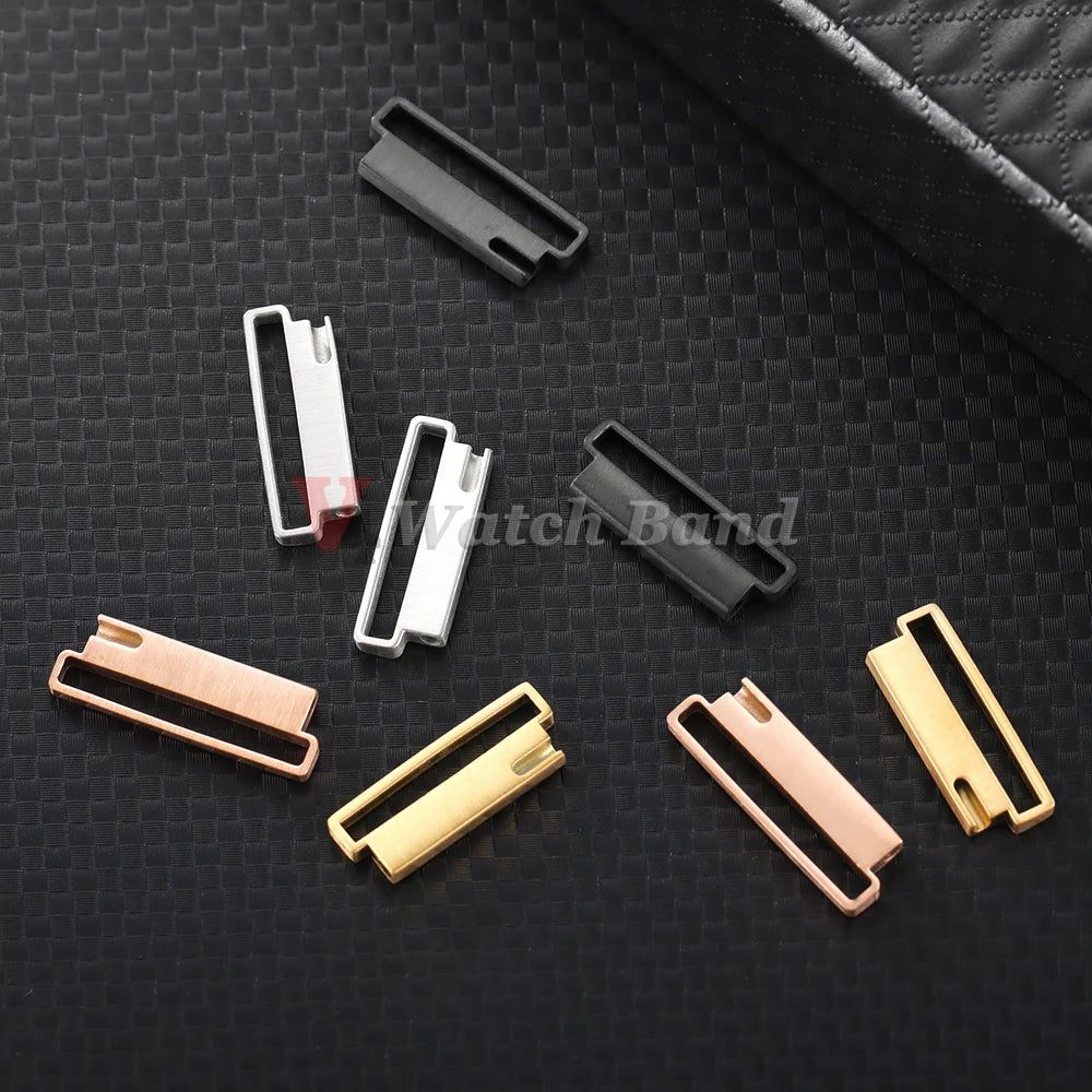 1Pair Watch Connector 20mm to 22mm,22mm to 24mm Quick Release Stainless Steel Milanese Nylon Watch Strap Metal Adapter Accessory