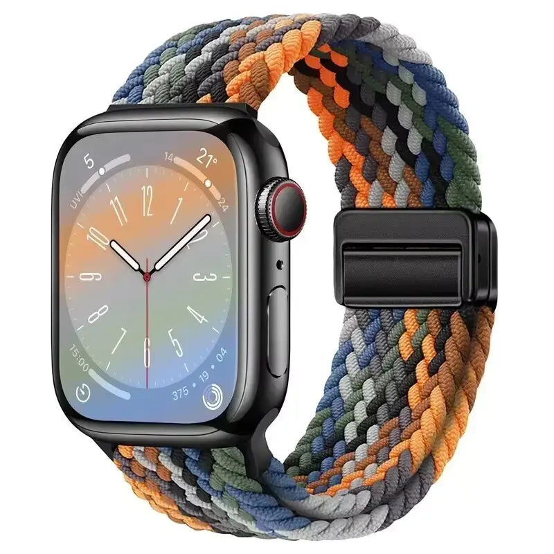 Magnetic Strap For Apple Watch Ultra 3 49mm Series 11 10 46mm 42mm Nylon Loop Band For Iwatch SE3 40mm 44mm 45mm 38/41mm Correa