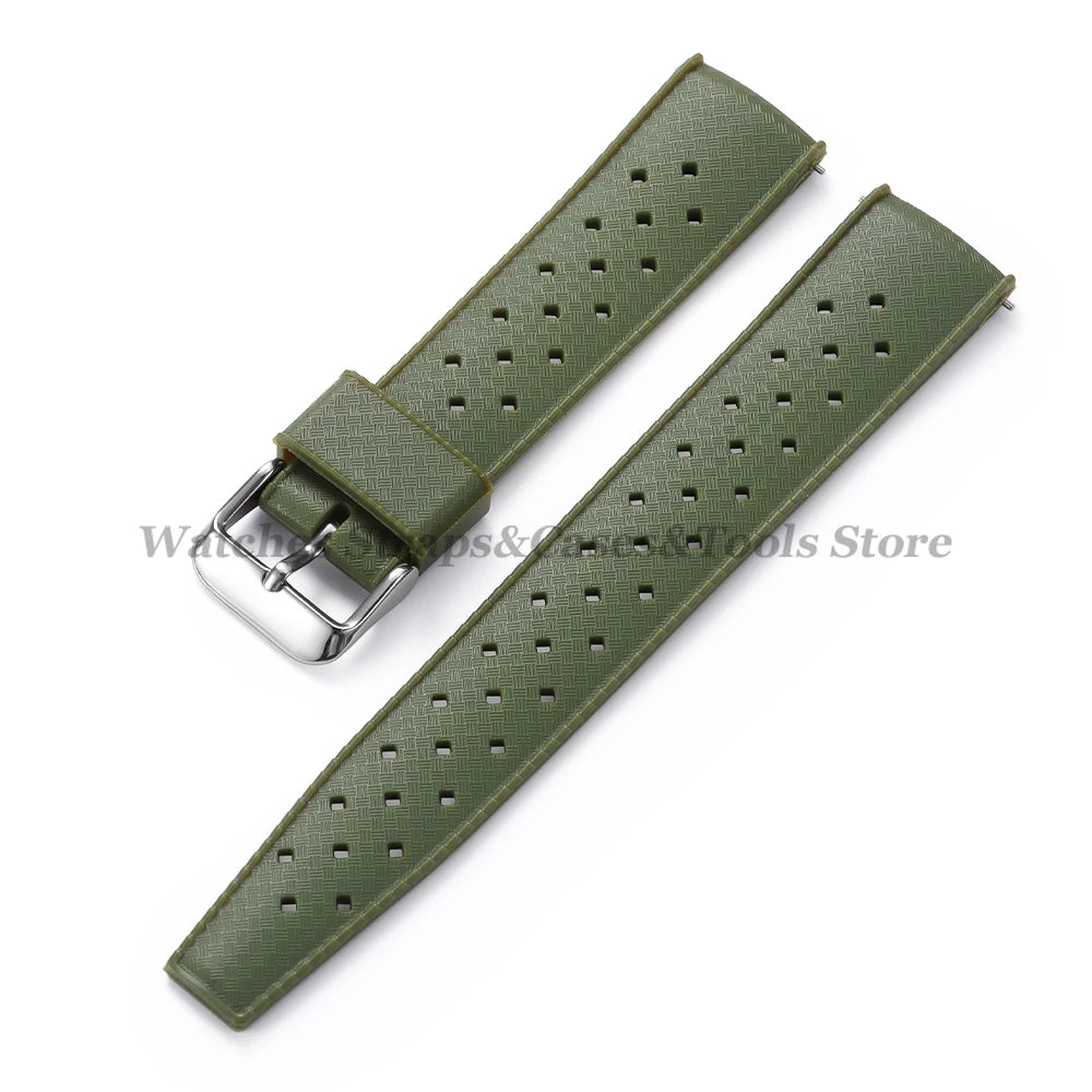 20mm 22mm Tropical Silicone Strap for Oris for Seiko Diving Sport Watchband for Huawei Watch GT5/GT4 Men Women Sport Smart Bands
