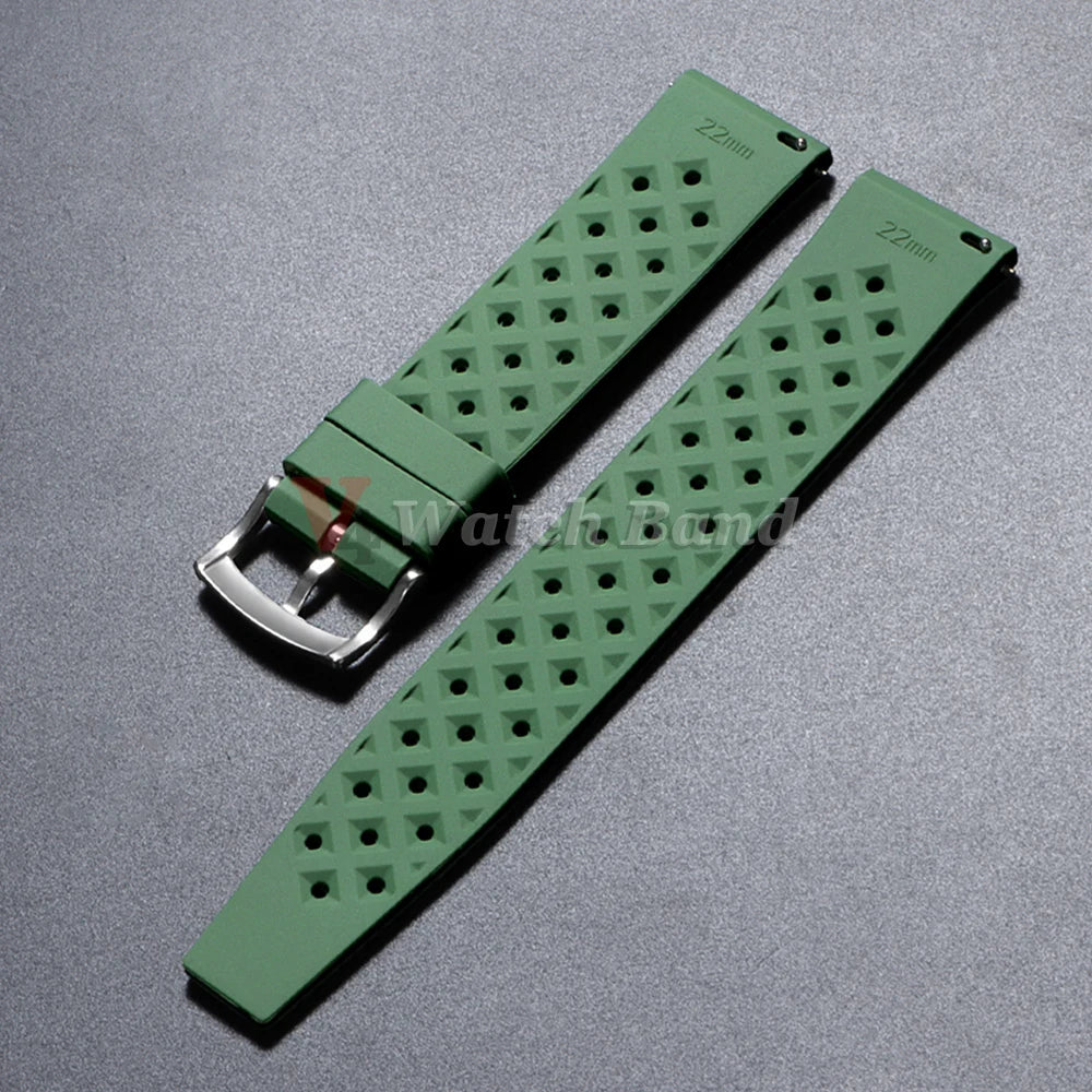 For Fossil for Seiko Bands 18/20/22mm Premium Grade Tropical Rubber Watch Strap for Oris for Omega for S-eiko SKX007 Watch Bands