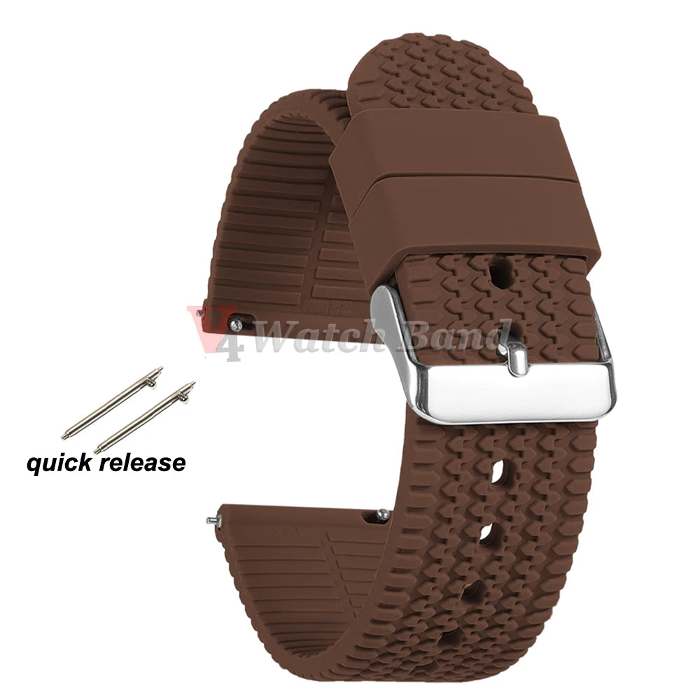 18mm 20mm 22mm 24mm Quick Release Silicone Strap for Samsung Galaxy Watch 3 4 5  for Huawei GT2/GT3 Smart Watch Bracelet