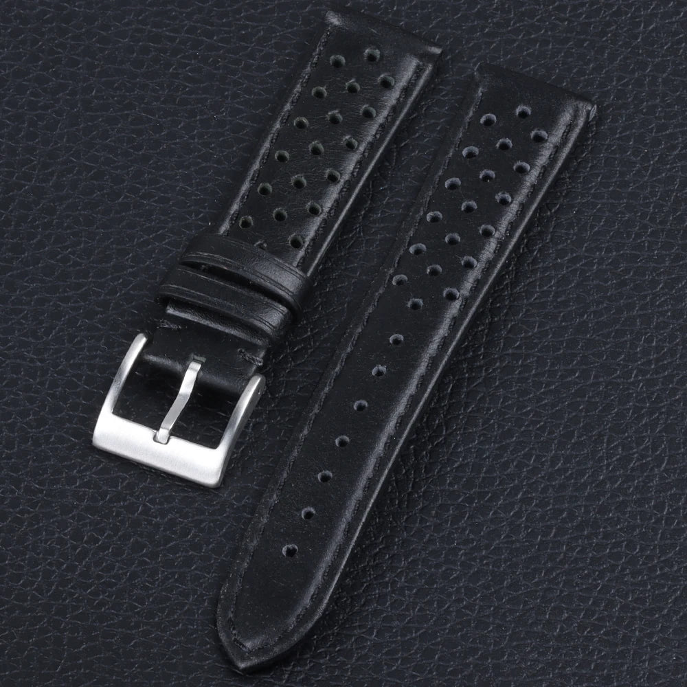 Genuine Leather Watch Strap for Tag Heuer Cowhide Breathable Watch Band 18mm 20mm 22mm for Seiko Men's  Universal Watchband