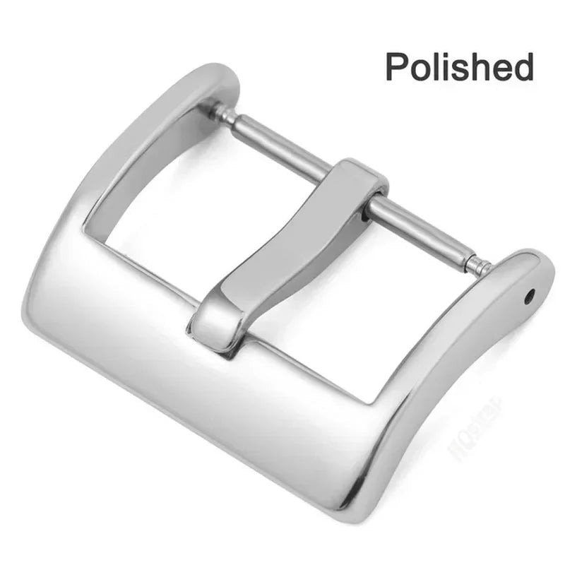 Metal Watch Buckle for Seiko Strap 20mm 22mm 24mm 16mm 18mm Solid Button for Casio Calsp Gold Steel Matte Polished Square Clasps