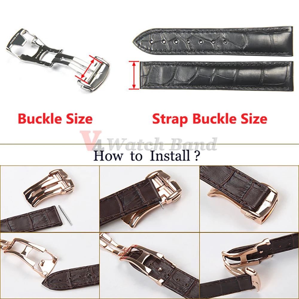 18 20mm Stainless Steel Deployment Buckles Clasp for Omega Folding Watch Buckle Strap Butterfly Button for Seamaster Speedmaster