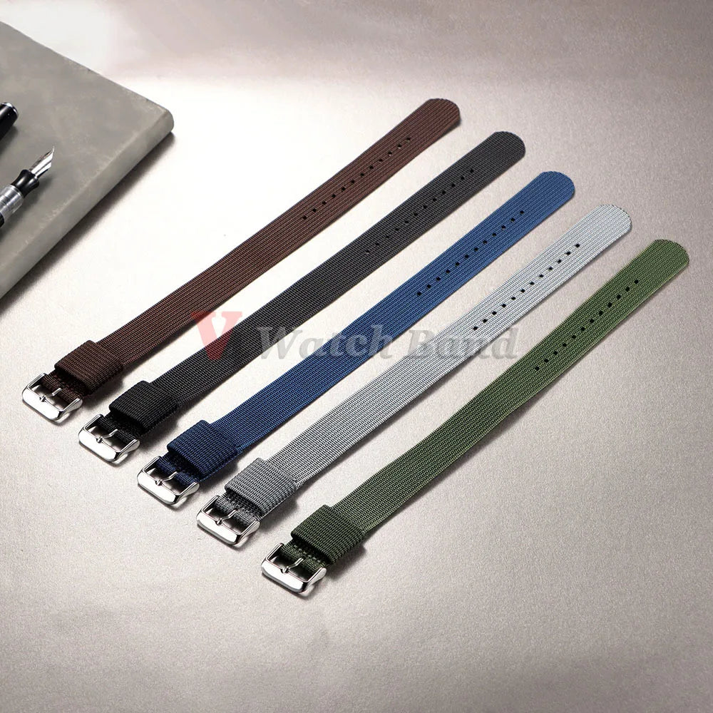 18mm 20mm 22mm New Ribbed Nylon Watchband Nylon Watch Strap for Omega Watch Band Watchband for Military Bracelets Accessories