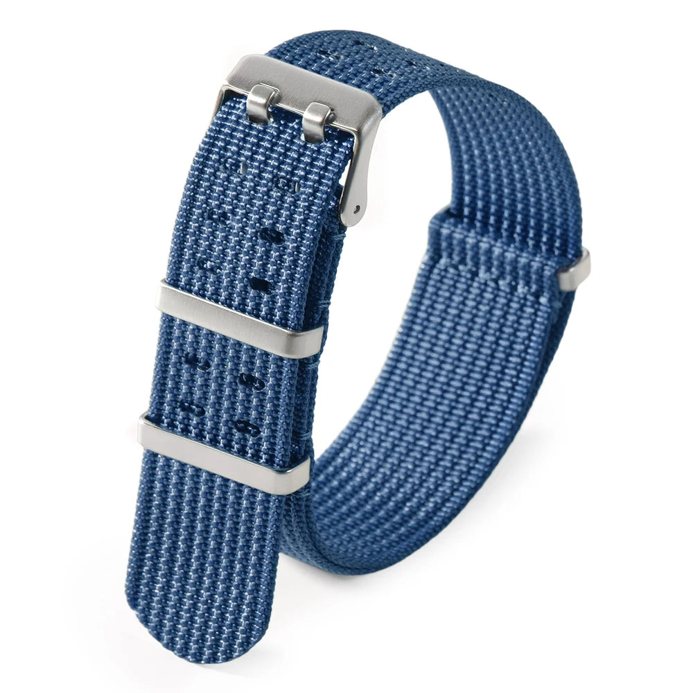 New Ribbed Nylon Watchband Canvas Watch Strap for Omega 20mm 22mm Military Watchband Accessories for Rolex Watch Band Bracelets