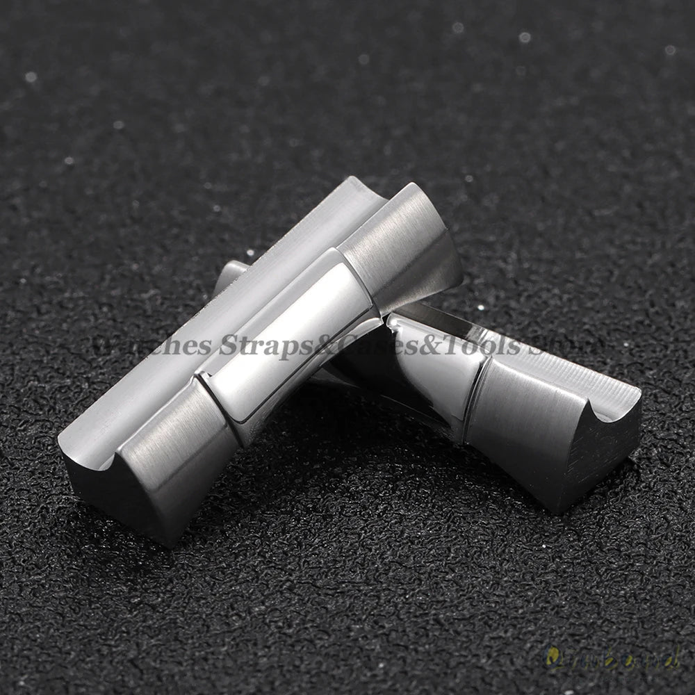 A Pair Solid Curved End Link 20mm for Rolex for Submariner for Daytona 116503 Water Ghost Rubber Watch Strap Seamless Connection
