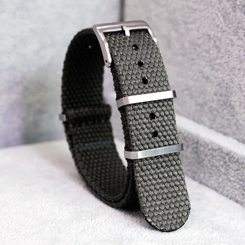 New Nylon Cotton Straps 20mm 22mm Soft Watchband for Seiko Military Braid Wristband Sport Retro Bracelet for Omega Seamaster 007