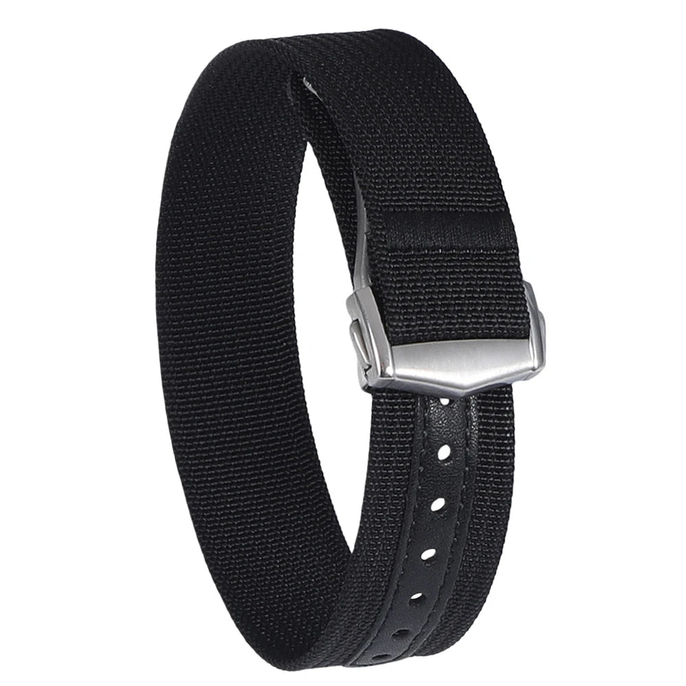Folding Buckle Nylon Watch Band Canvas Watch Straps Bracelet Wristbelt 20mm 22mm Universal Sport Waterproof Watchband for Omega