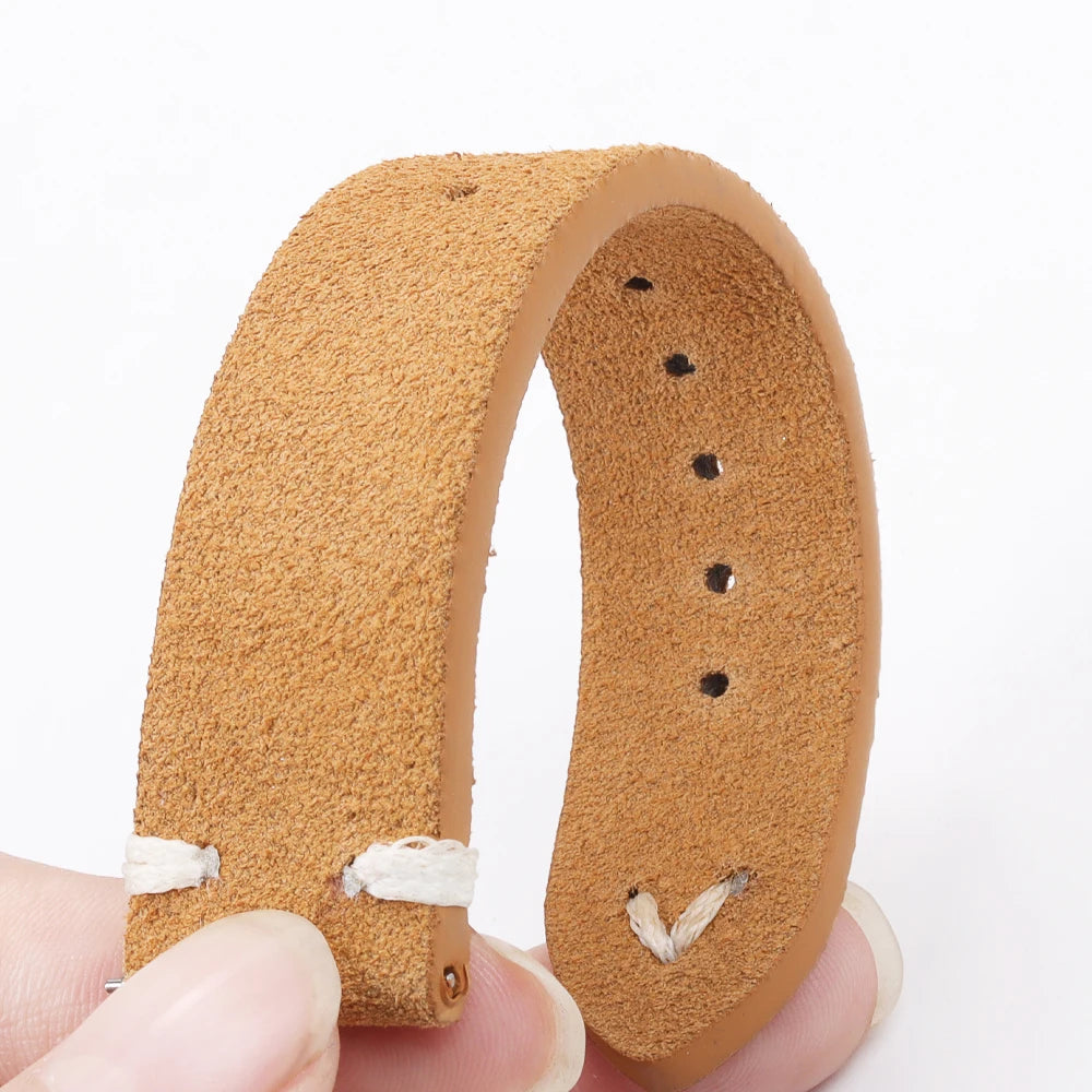 High Quality Suede Leather Strap for Seiko Watchband for Omega 18/20/22mm Band with Butterfly Buckle Wrist Bracelet Accessories