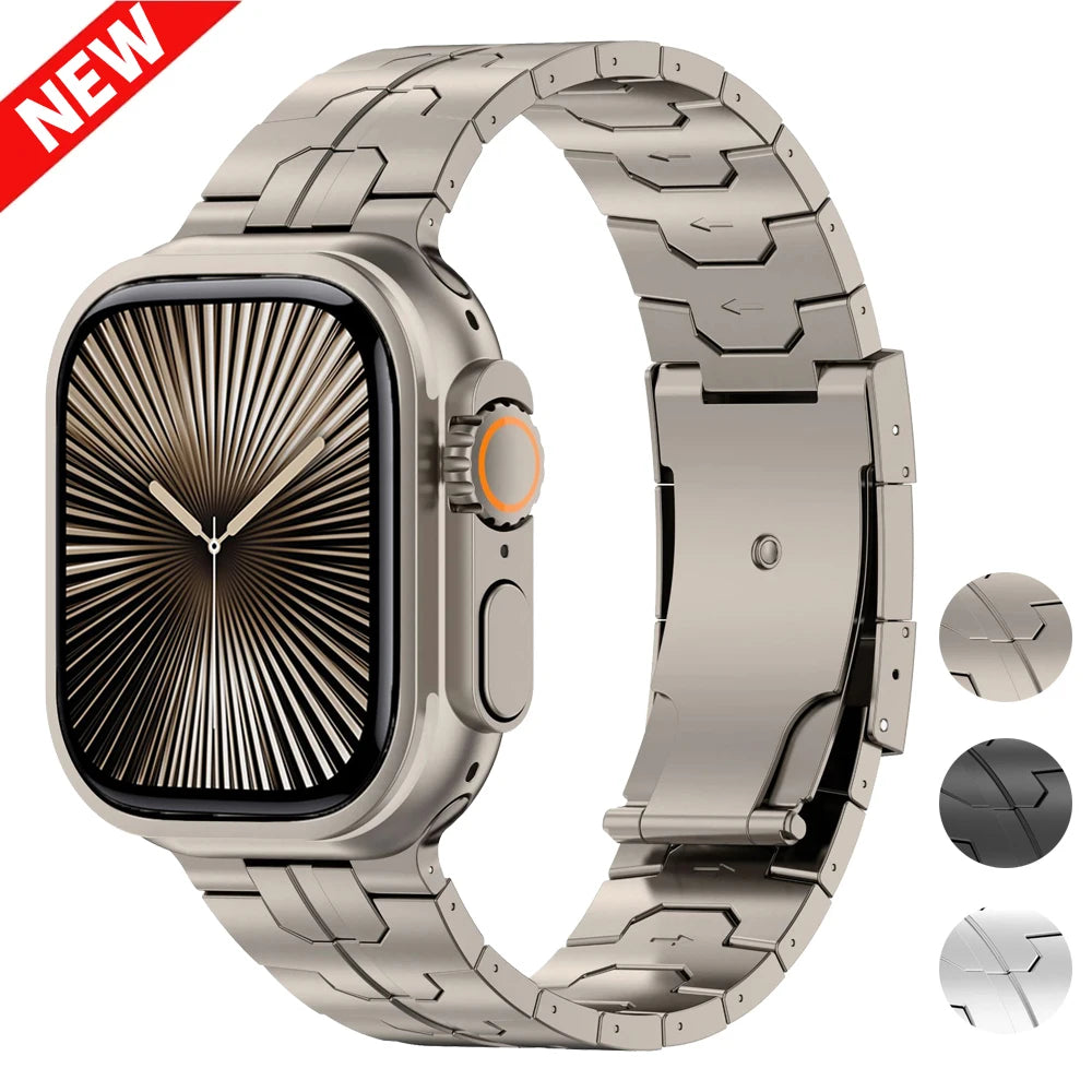 Titanium Strap For Apple Watch 10 46mm Business Wristband Bracelet For Iwatch 10 9 8 Ultra 49mm 44/42/45mm Wristband Accessories