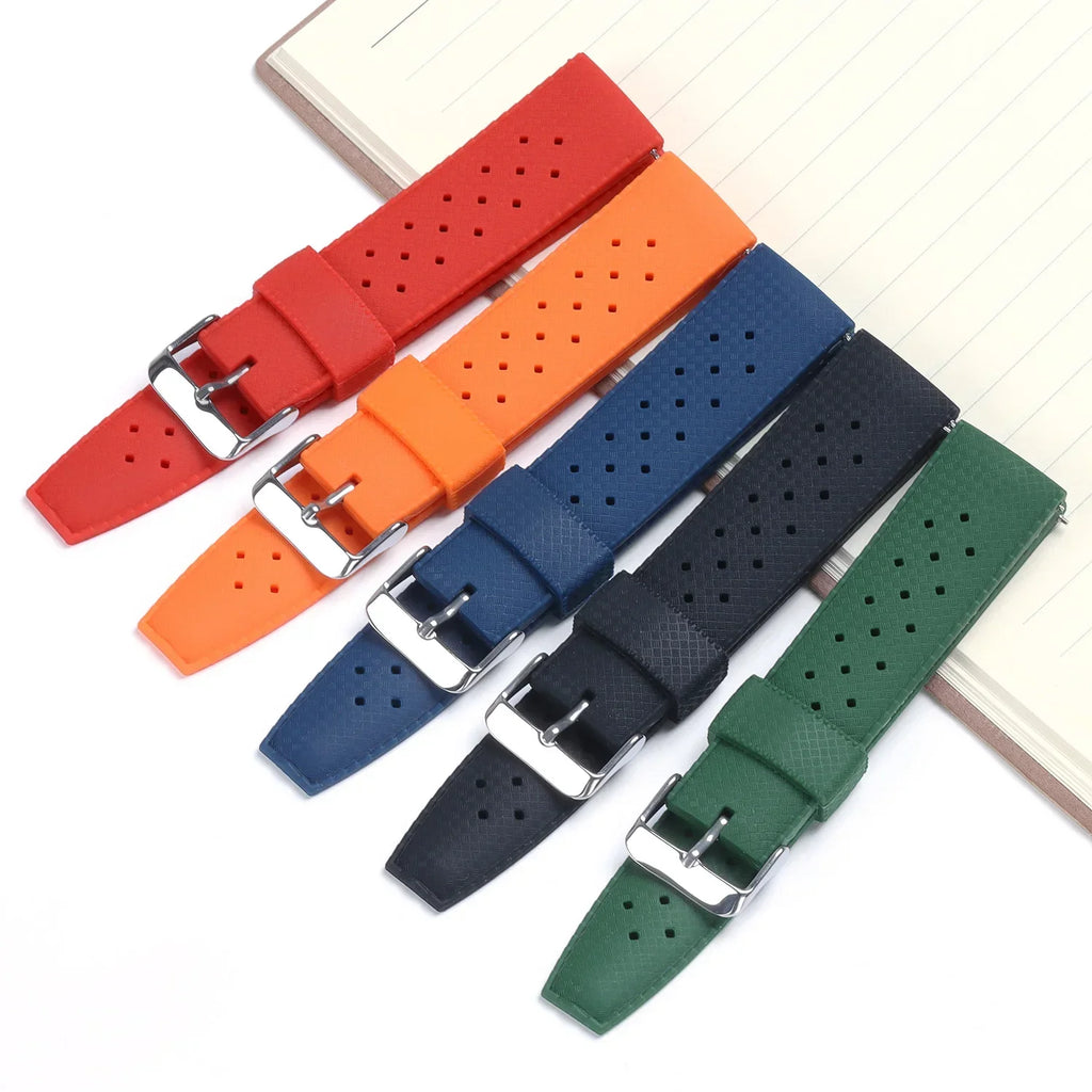 Tropic Strap for Seiko for Citizen for Oris Bracelst Tropical Silicone Strap Quick Release Watch Band 20mm 22mm