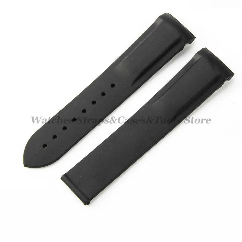 20mm 22mm Soft Rubber Watchband for Omega for Seamaster 300 for Speedmaster Planet Ocean Bands Silicone Waterproof Sport Straps