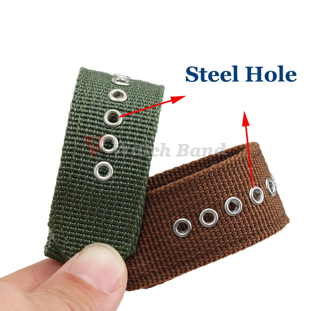 16/18/20/22/24mm Nylon Watch Band for Seiko Army Military Canvas Woven Nylon Strap for Huawei Wristband Men's Sport Watch Bands