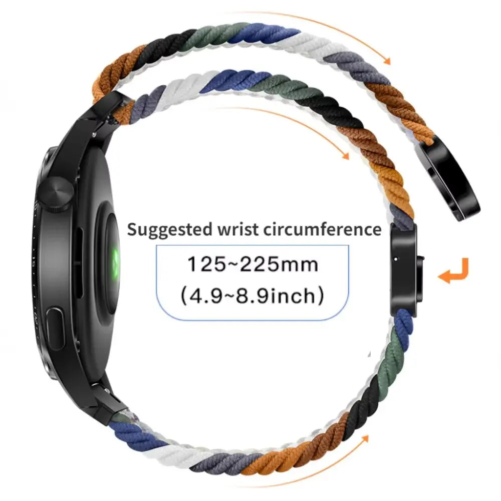 Nylon Loop Strap For Omega X Joint MoonSwatch Magnetic Weave Bracelet 20mm For Amazfit Active 2 GTR 42mm Samsung Gear S2 Classic
