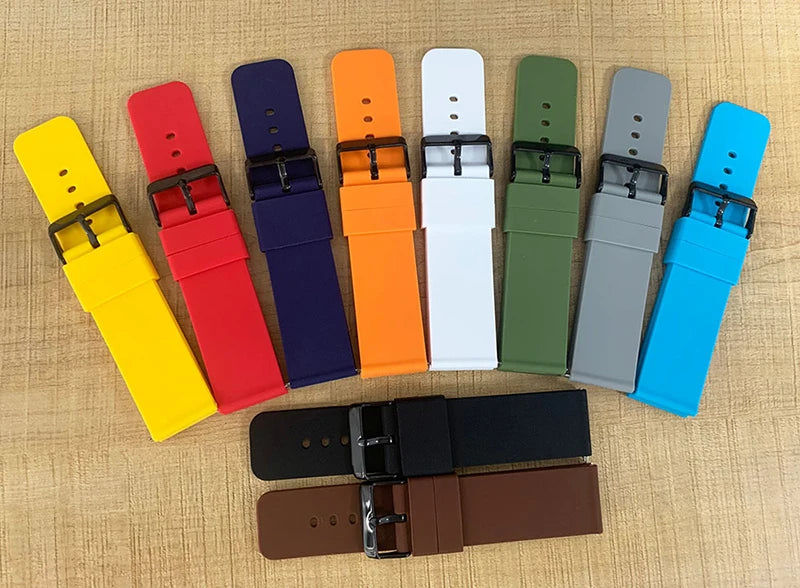 Silicone Band for Samsung Galaxy Quick Release for Huawei Universal Watch Straps 20mm 22mm 14mm 16mm 18mm Women&Men Accessories