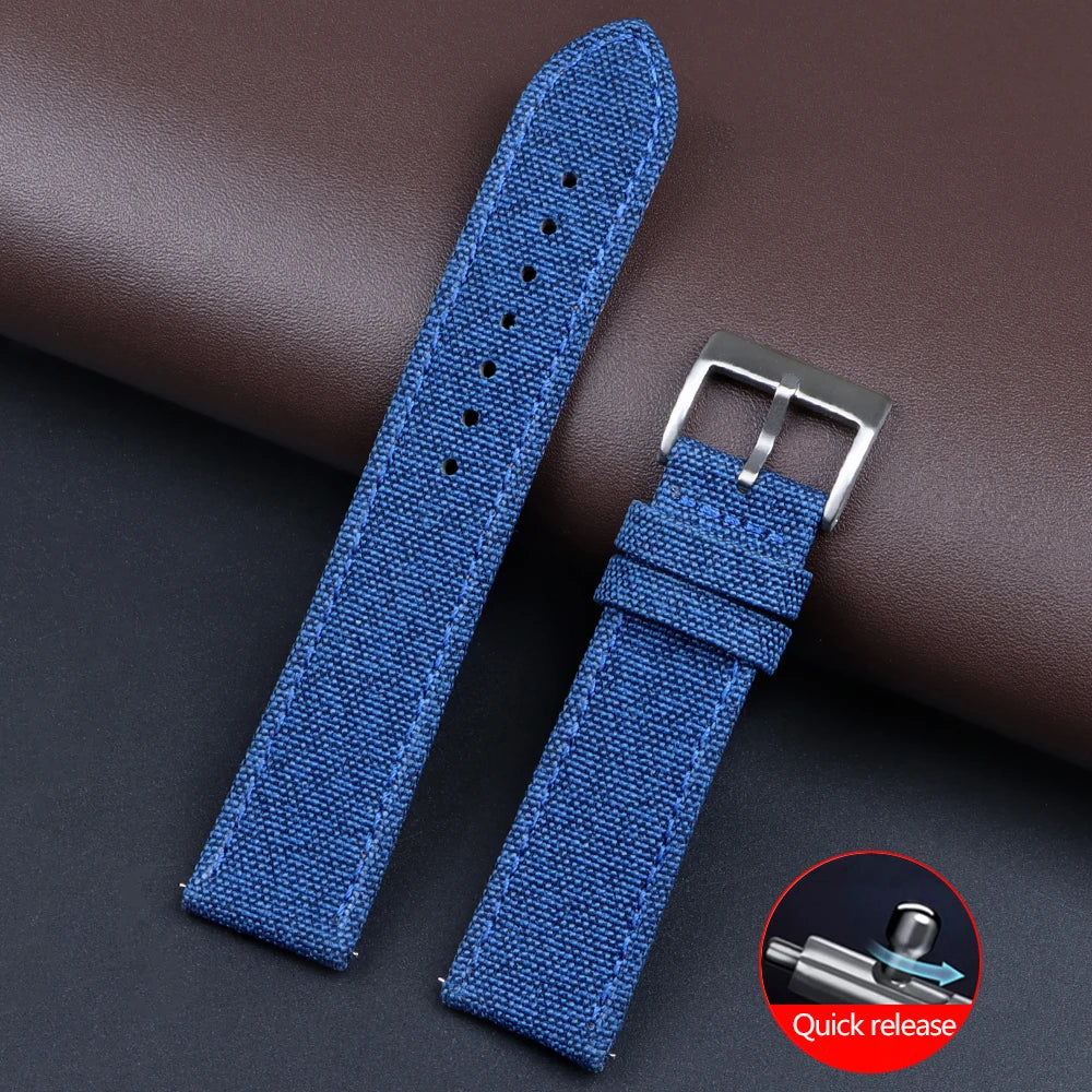Fashion Nylon Watch Band for Omega Strap for Seiko Sport Vintage 20mm 22mm Watchband Army Sport Bracelet for Smartwatch