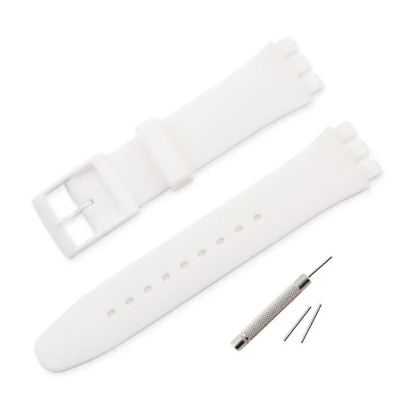 Rubber Strap for Swatch Colorful Sports  Band Replacement Wrist Bracelet 16mm 17mm 19mm 20mm Silicone WatchAccessories