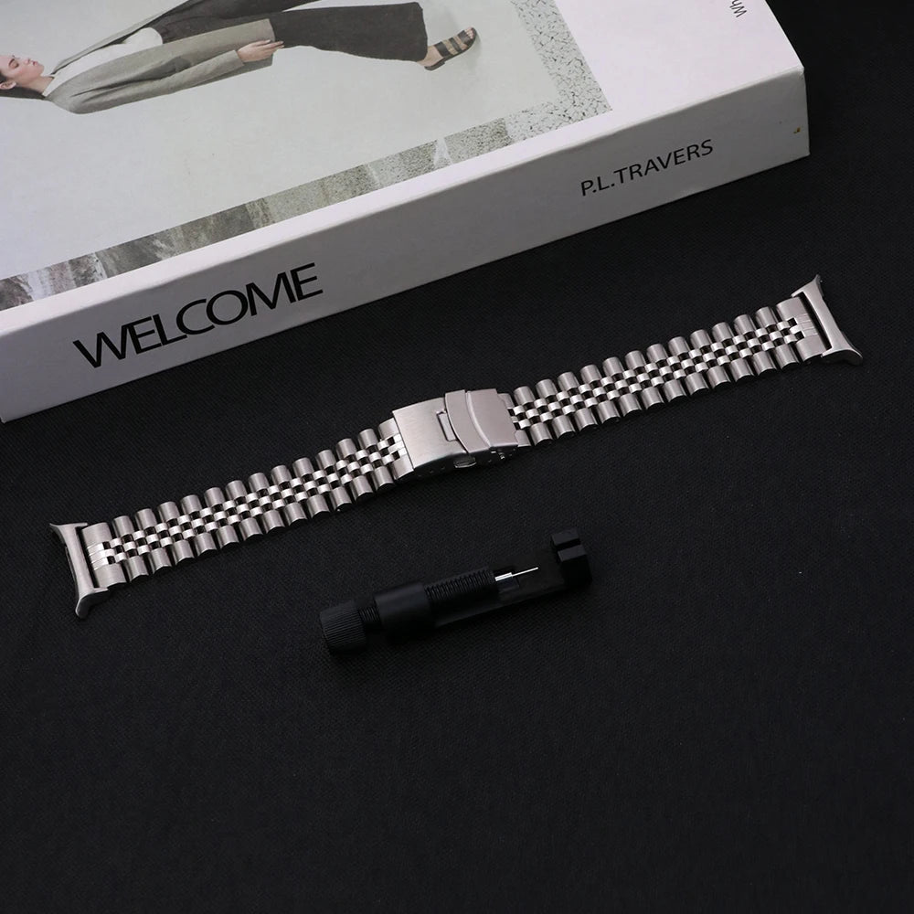 Stainless Steel Correa For Samsung Watch 8 40 44mm Galaxy 8Classic LTE Strap Metal Band For Galaxy Watch Ultra 1 2 47mm Bracelet