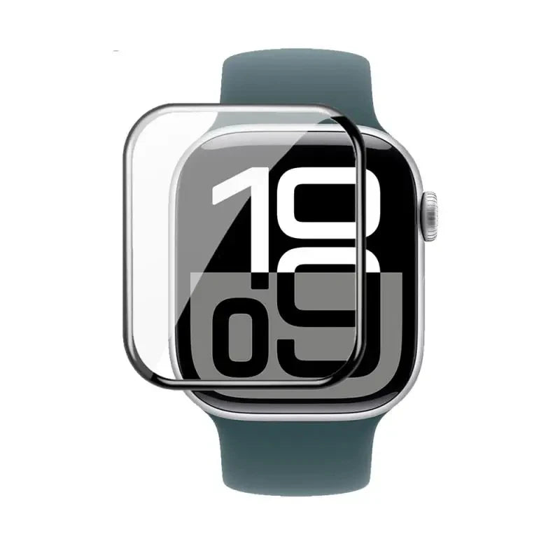 HD Soft Glass For Apple Watch 46mm 42mm Clear Screen Protector Films For Iwatch Series 10 Ultra 49mm 45/41mm Hydrogel Film