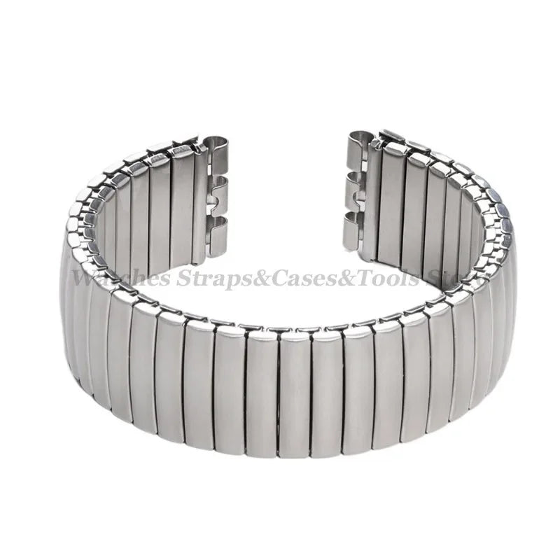 Elastic Metal Watch Band for Swatch Watch Strap 17mm 20mm Stretch Expansion Stainless Watch Strap Men Women Bracelet Accessories