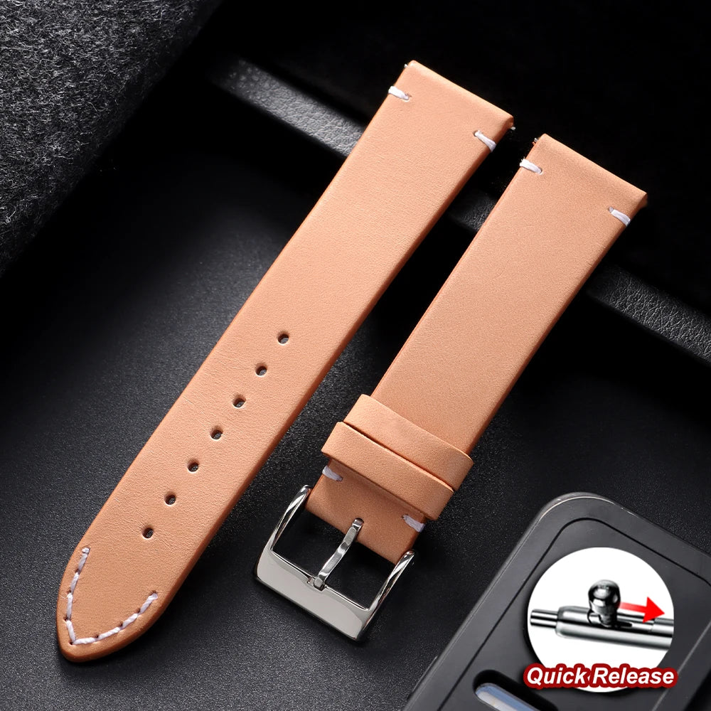 12/14/16/18/20/22/24mm Genuine Cowhide Strap for Seiko Watch Band for Omega for Panerai Bracelets 20mm 22mm 24mm Wristbelt Bands