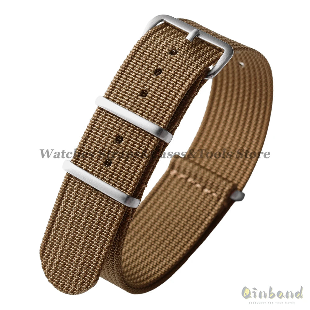 Ribbed Strap Ballistic Fabric Watch Strap Replacement 18mm 19mm 20mm 22mm for Samsung Galaxy Watch7/6/5/4 Quality Nylon Bracelet