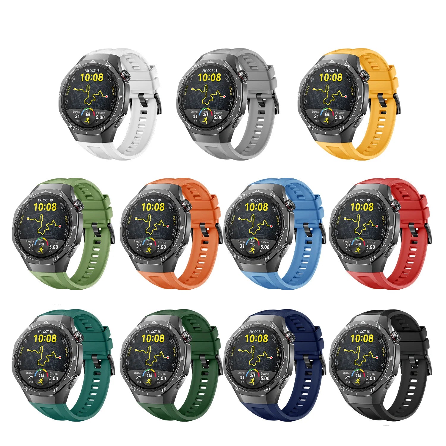 22mm Silicone Band For Huawei GT5 pro 46mm Sport Watchband Accessories Band For Huawei GT4 46mm GT2e Bracelet Replaceable Correa