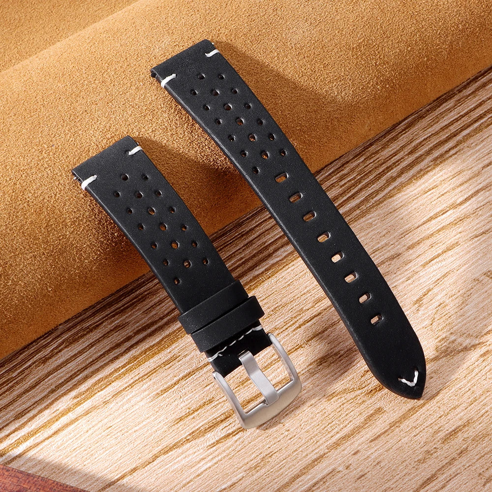 20mm 22mm Leather Strap for Samsung Galaxy Watch 7/6/5/4 40 44mm Band Vintage Bracelet for Redmi Watch 5 Lite/Active Correa Belt