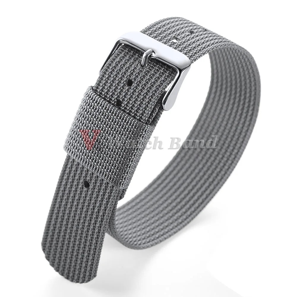 18mm 20mm 22mm New Ribbed Nylon Watchband Nylon Watch Strap for Omega Watch Band Watchband for Military Bracelets Accessories
