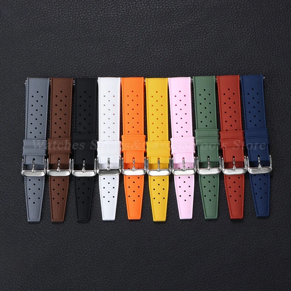 20mm Rubber Strap for Omega for Swatch for Moonswatch Watch Strap Soft Silicone Waterproof Sport Wristband Women Men's Bracelet
