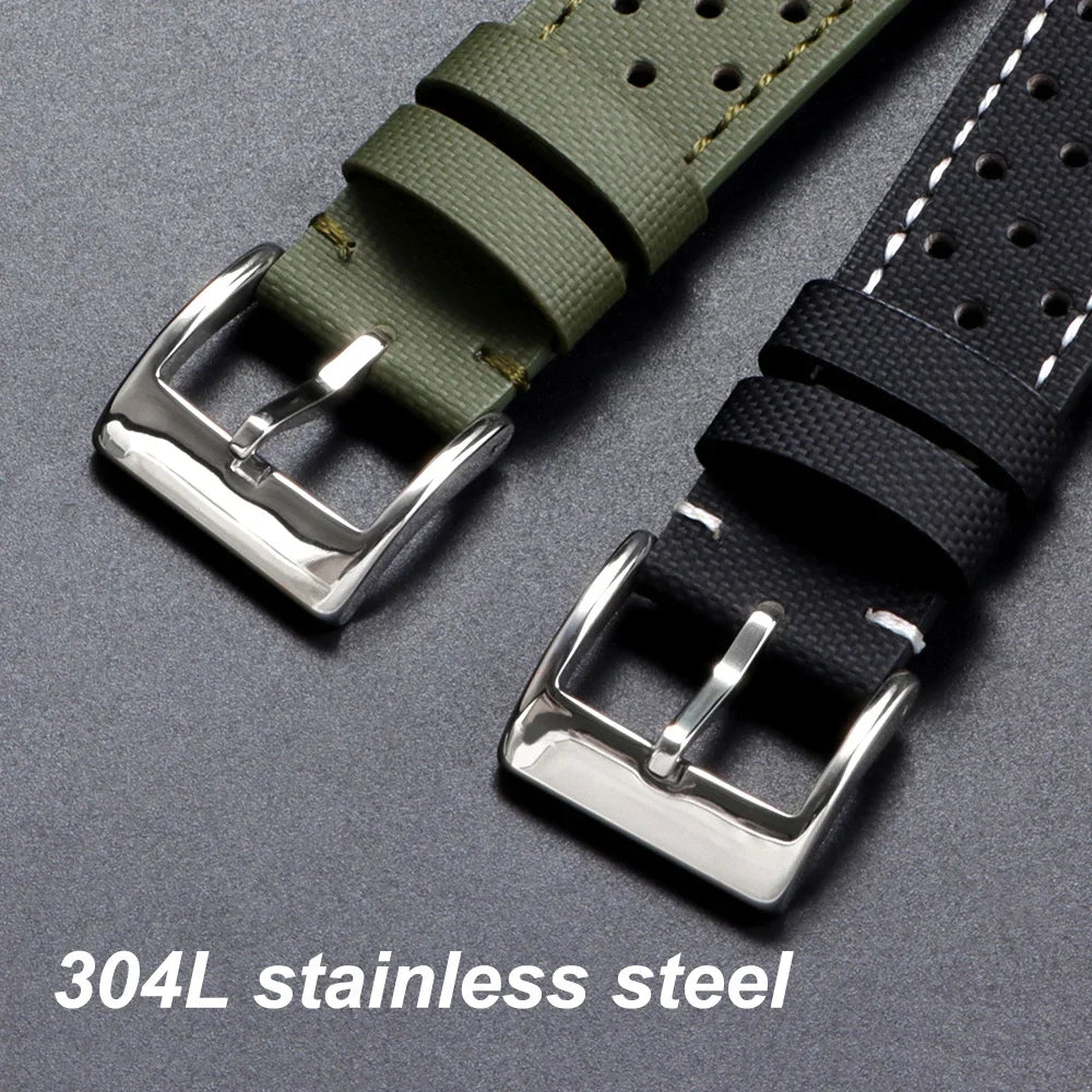 18mm 120mm 22mm Quality Oxford Watchband for Tag Heuer Citizen for Seiko Watch Men Women Fabric Leather Waterproof Watch Strap